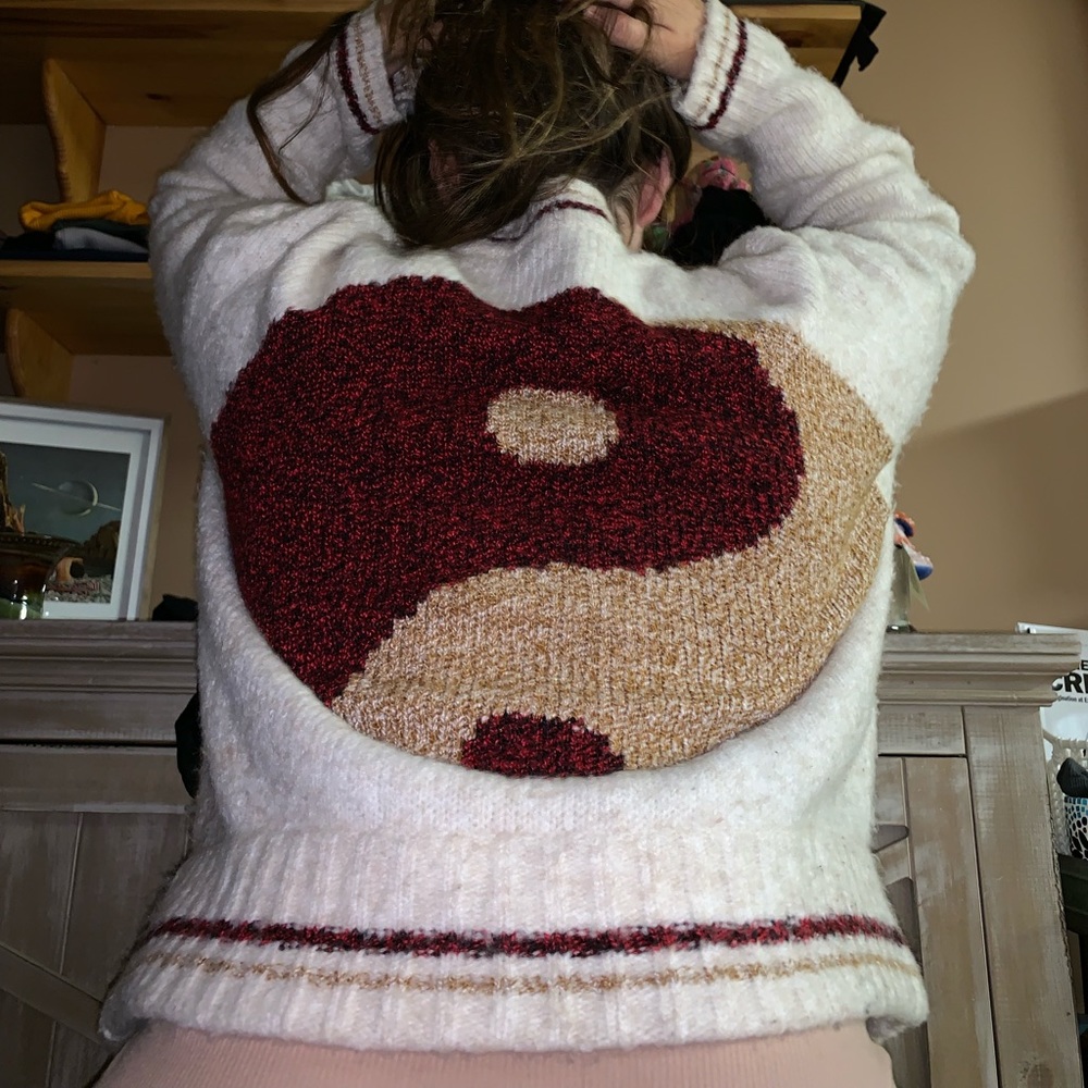 Urban outfitters wool peace sweater zip up